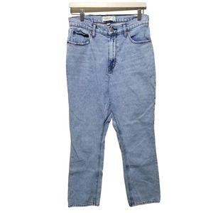 Abercrombie & Fitch Curve Love The 90's Slim Straight Ultra High Rise Jeans 10XS